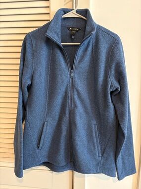Athleta Navy Blue Fleece Full-Zip Jacket Athleta *Sz. Medium